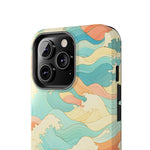 Ocean Wave Tough Phone Case — Pastel Retro Surf Pattern  Shamo's