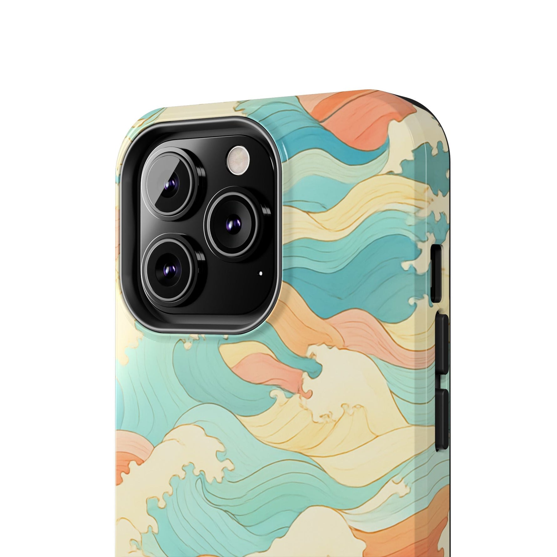 Ocean Wave Tough Phone Case — Pastel Retro Surf Pattern  Shamo's