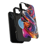 Liquid Aurora MagSafe Phone Case – Colorful Chrome-Effect Swirls | Glossy
