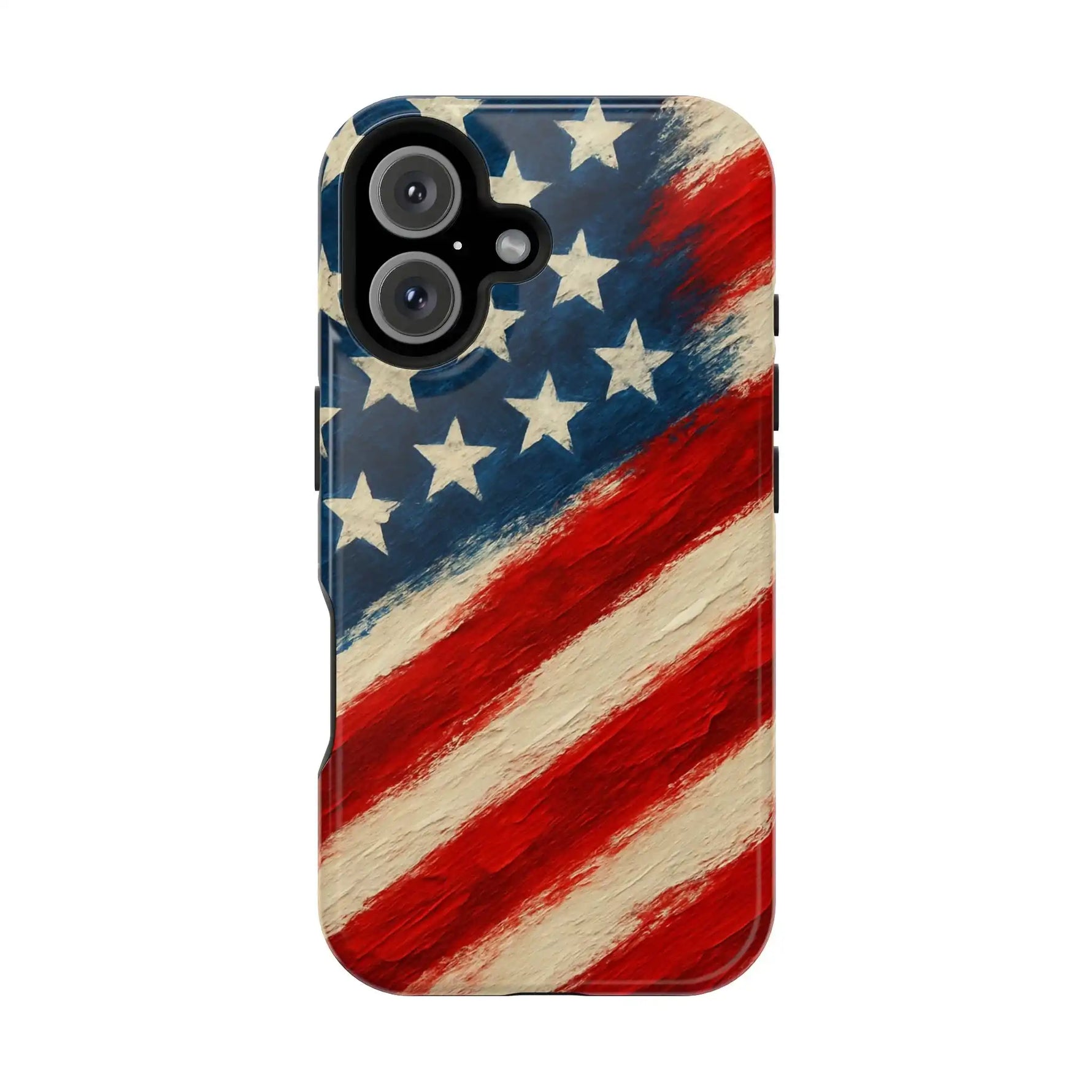 American Flag Tough Phone Case: Show Your Patriotism in Style  Shamo's iPhone 16 / Glossy