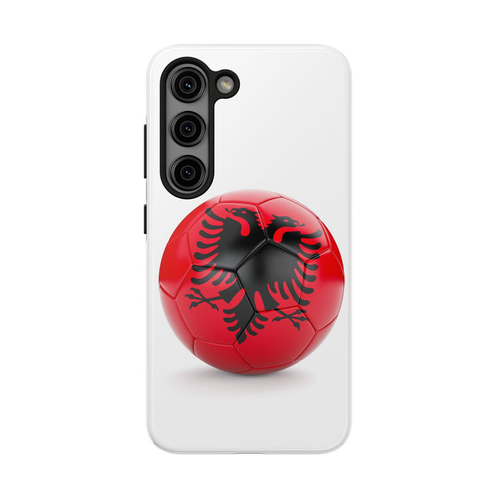 Tough Phone Cases with Albanian soccer flag