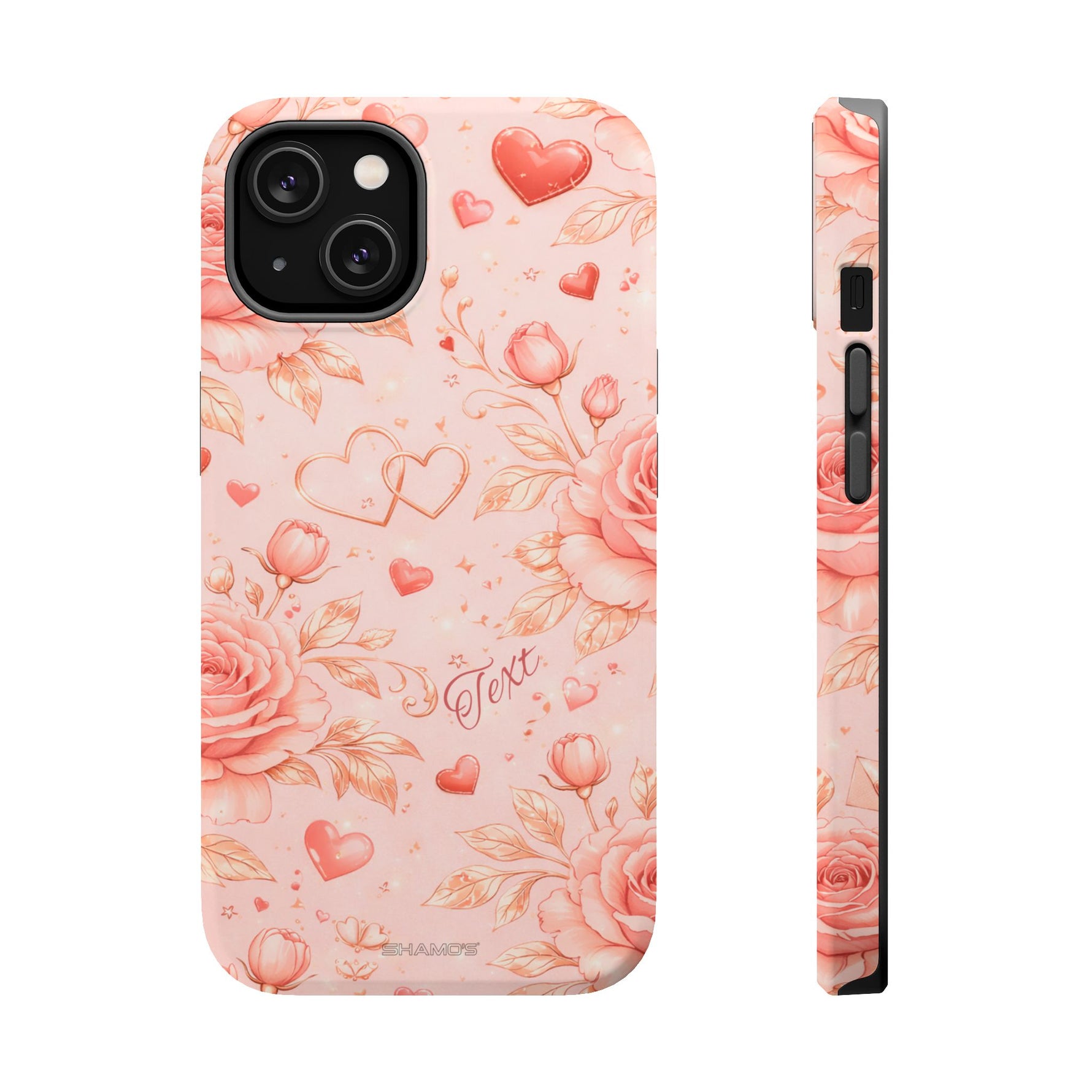 Floral Hearts Magnetic Impact-Resistant Phone Case - iPhone 14 / Matte - Shamo's