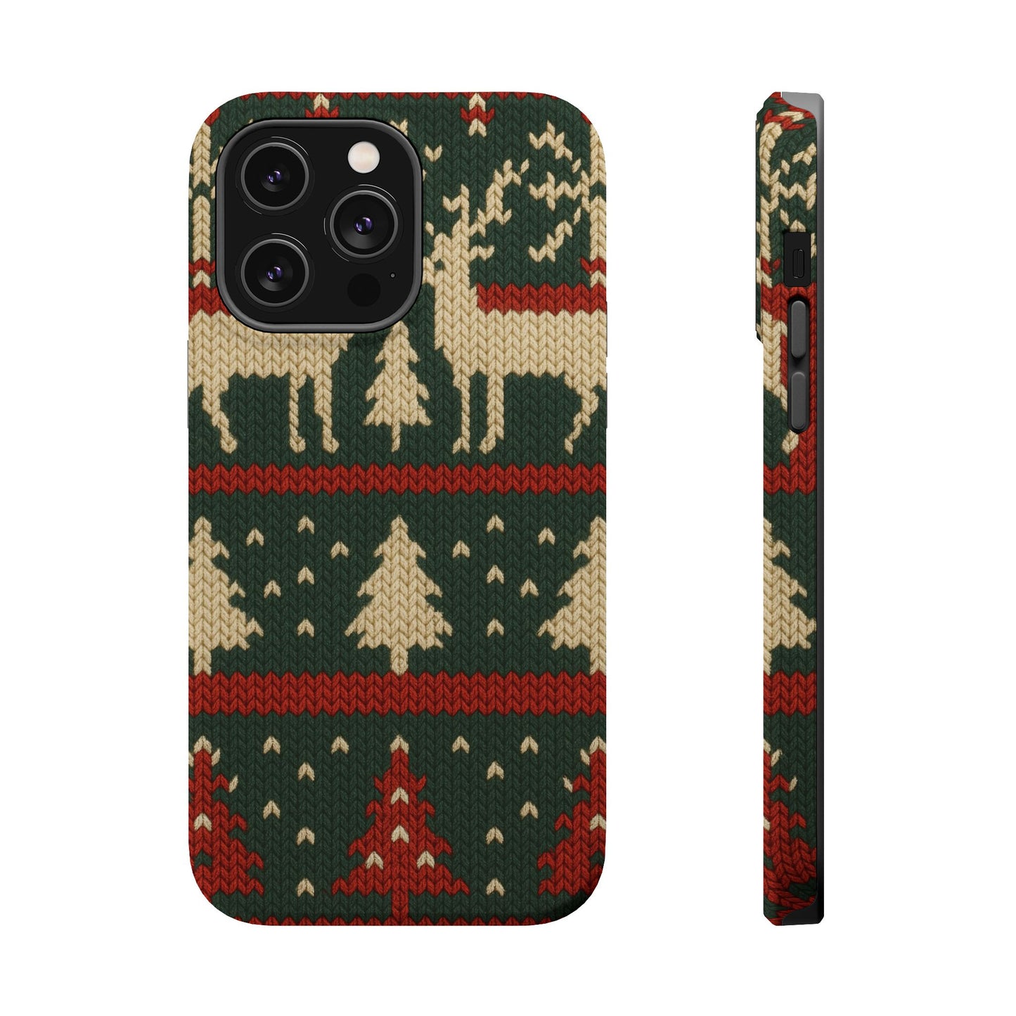 Holiday Reindeer Knit iPhone Case | compatible with MagSafe