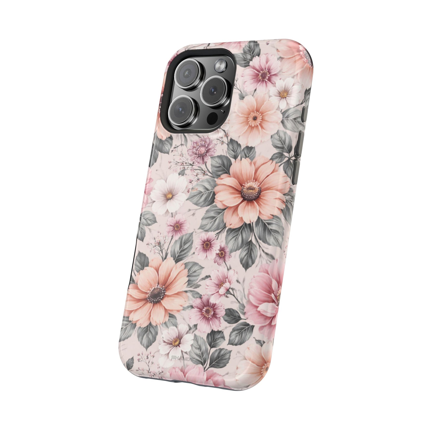 Floral Impact-Resistant Magnetic Phone Case