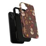 Snowman & Gingerbread Tough iPhone Case (MagSafe compatible)  Shamo's