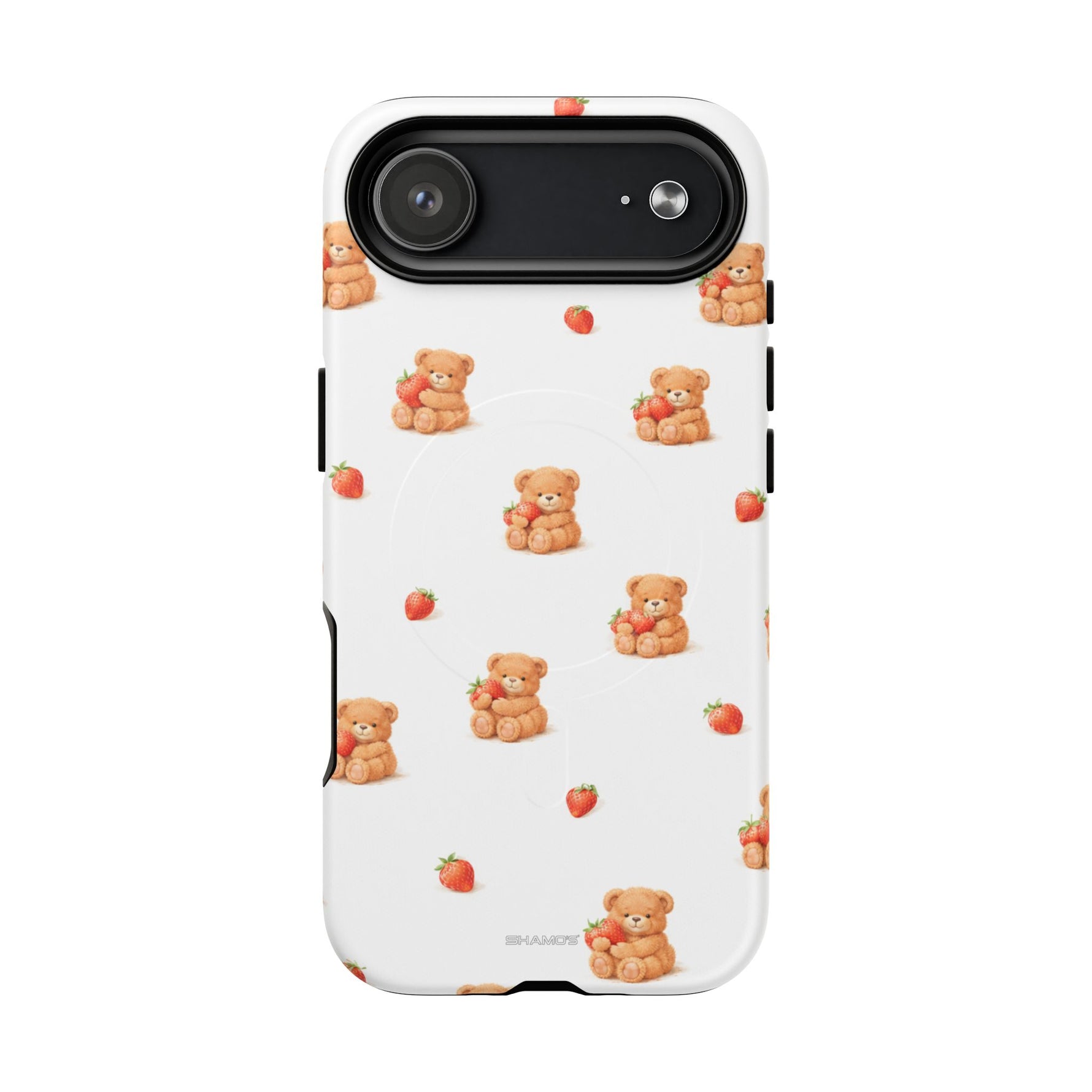 Strawberry Teddy iPhone Case with MagSafe