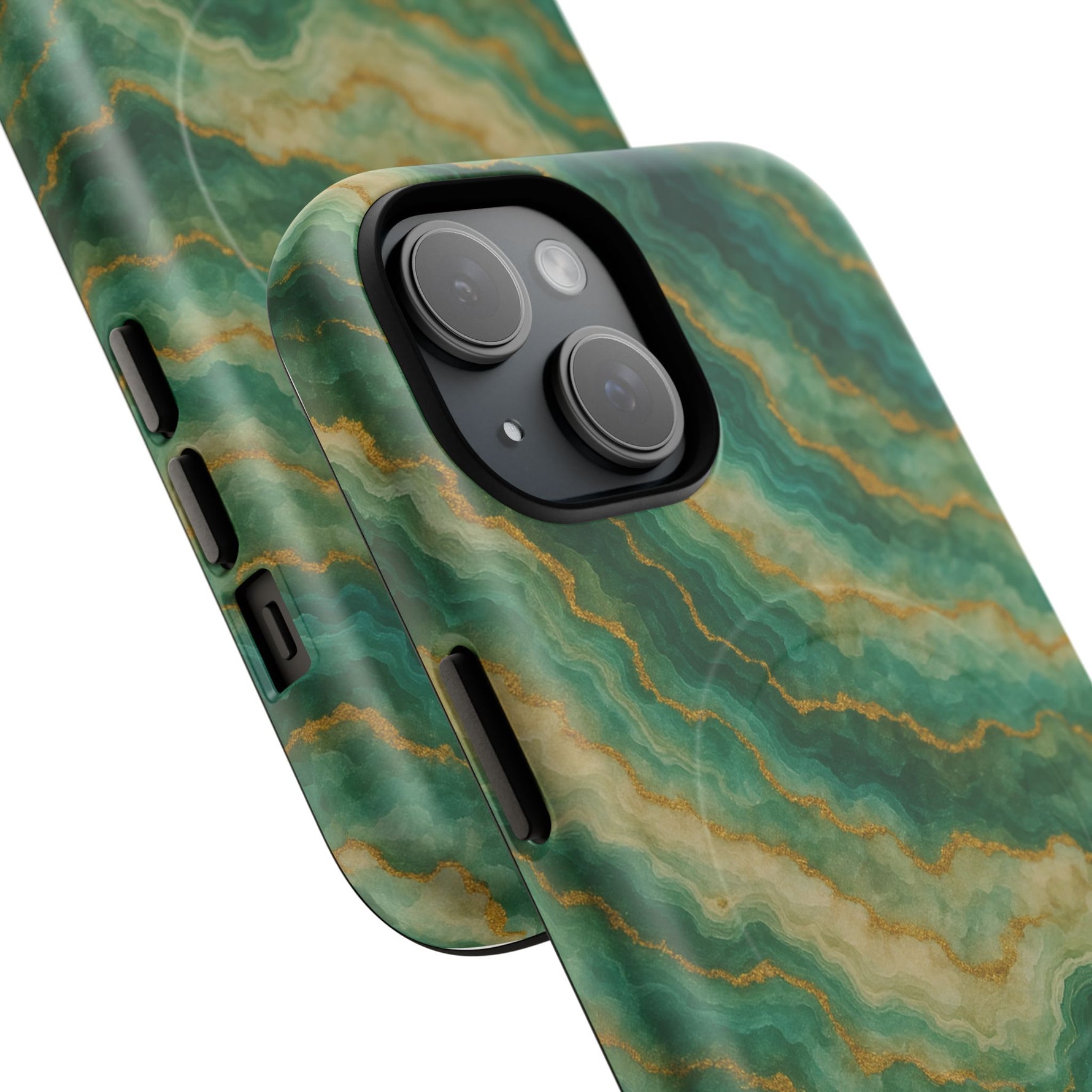 Green Marble iPhone Case with MagSafe - Shamo's