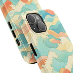Ocean Wave Tough Phone Case — Pastel Retro Surf Pattern  Shamo's