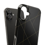 Funda para iPhone con diseño geométrico negro | MagSafe