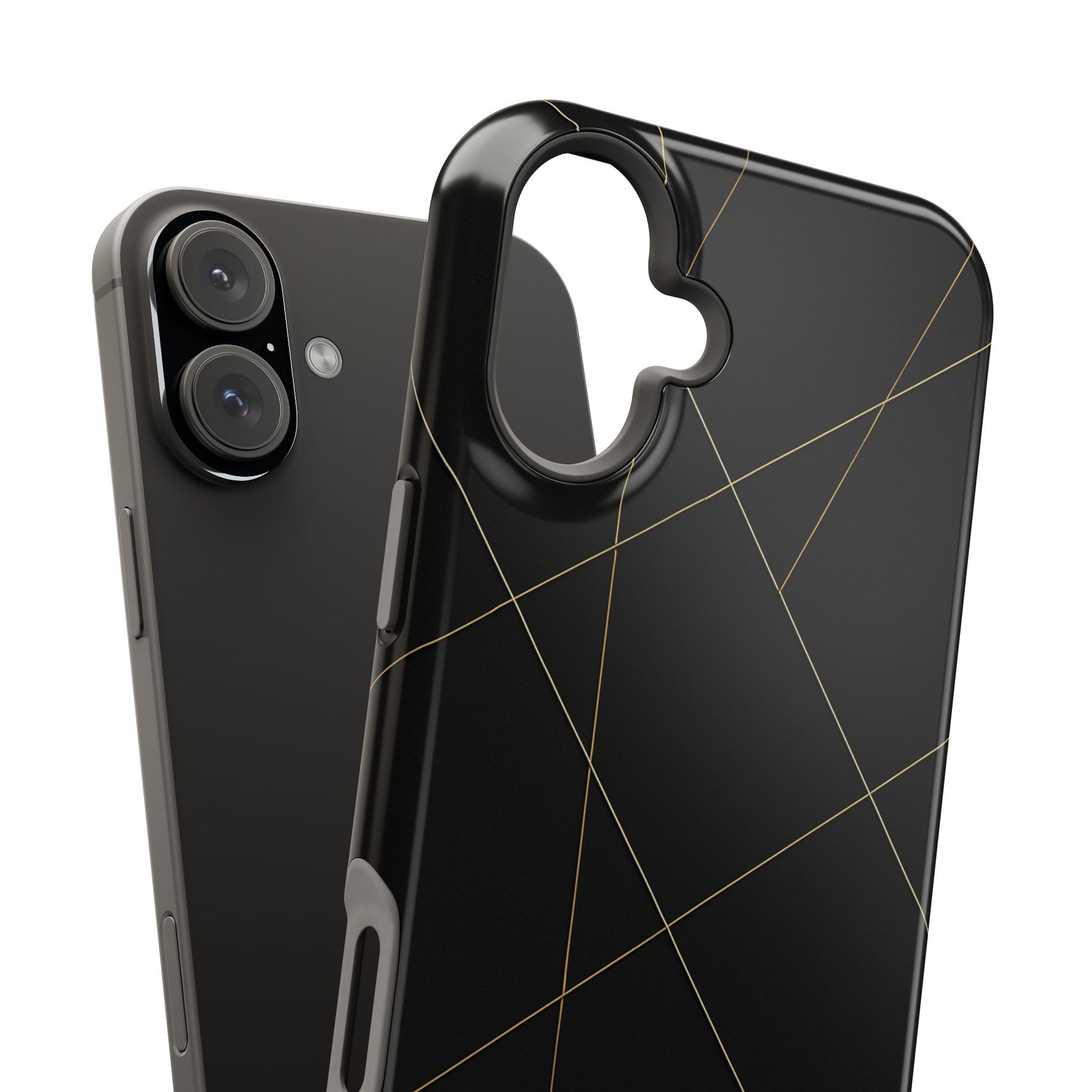 Funda para iPhone con diseño geométrico negro | MagSafe