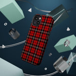 Red Tartan Plaid Impact-Resistant iPhone Case | MagSafe compatibility  Shamo's
