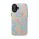 Rainbow Marble Swirl iPhone Case with MagSafe - Shamo's