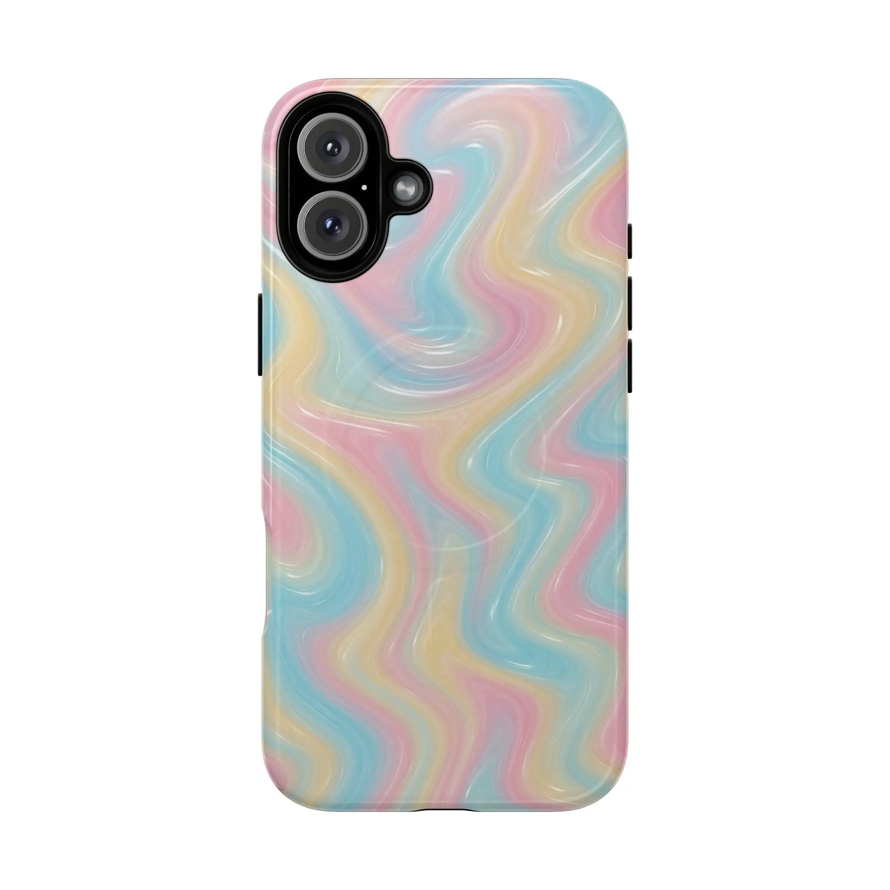 Rainbow Marble Swirl iPhone Case with MagSafe - Shamo's