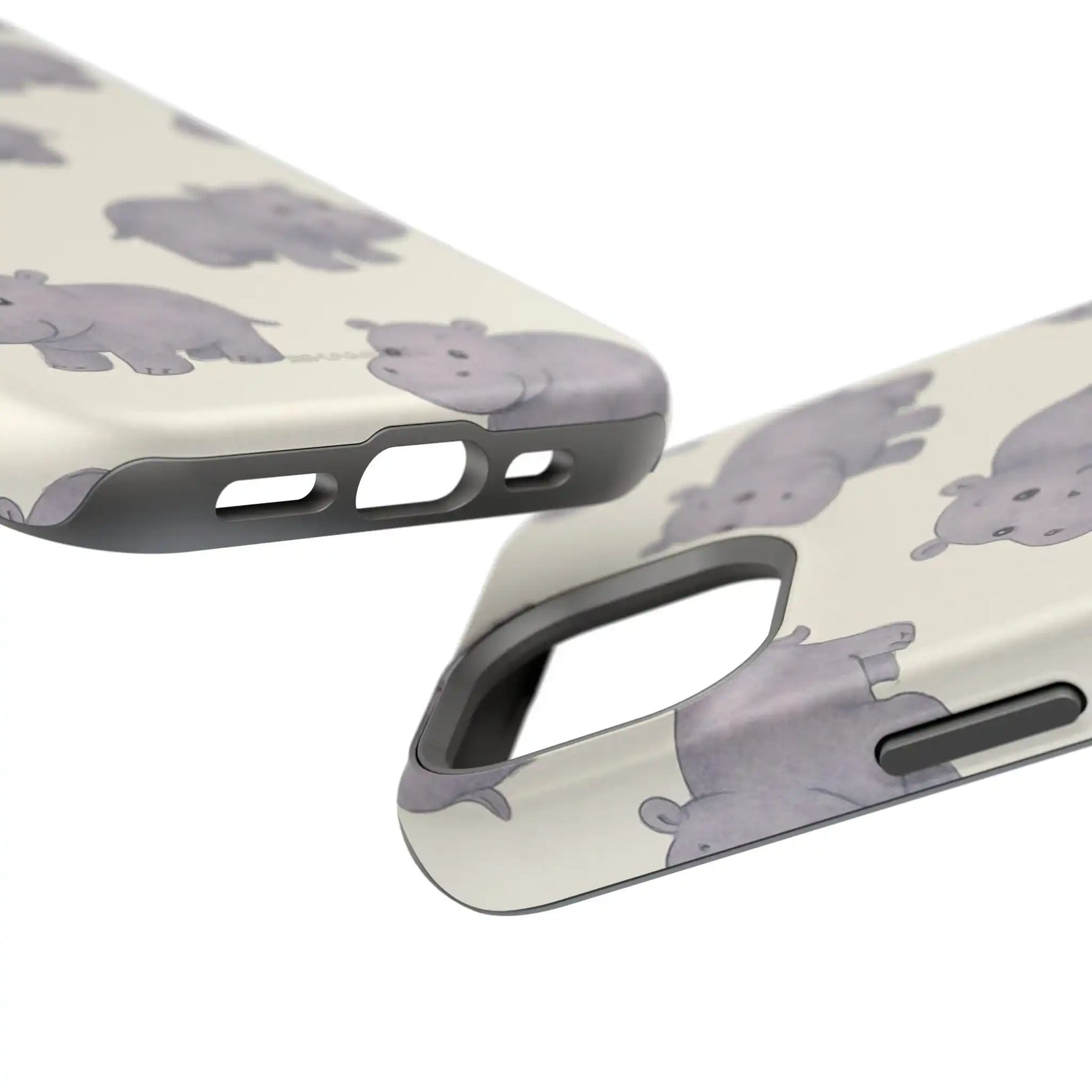 Cute Tiny Hippo Magnetic Impact-Resistant Phone Case