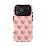 Baby Pink Pearl Hearts 3D iPhone Case | MagSafe - Shamo's
