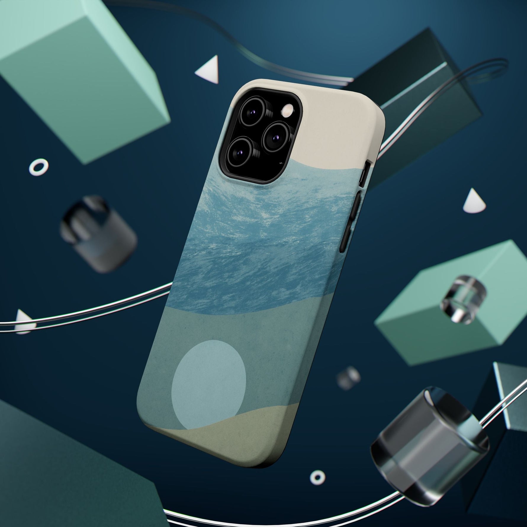 “Calm Over Chaos” Abstract Ocean Wave iPhone Case | MagSafe Compatible  Shamo's