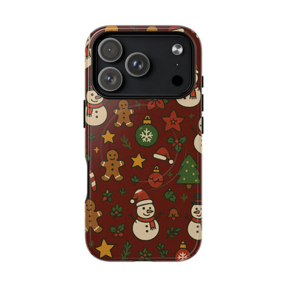 Snowman & Gingerbread Tough iPhone Case (MagSafe compatible)