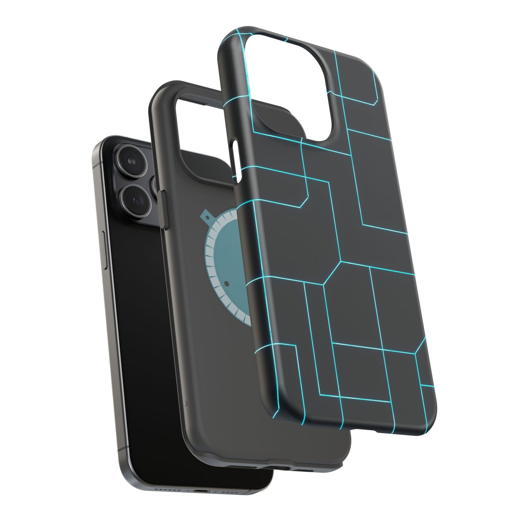 Neon Grid Magnetic Impact-Resistant iPhone Case | MagSafe compatible  Shamo's