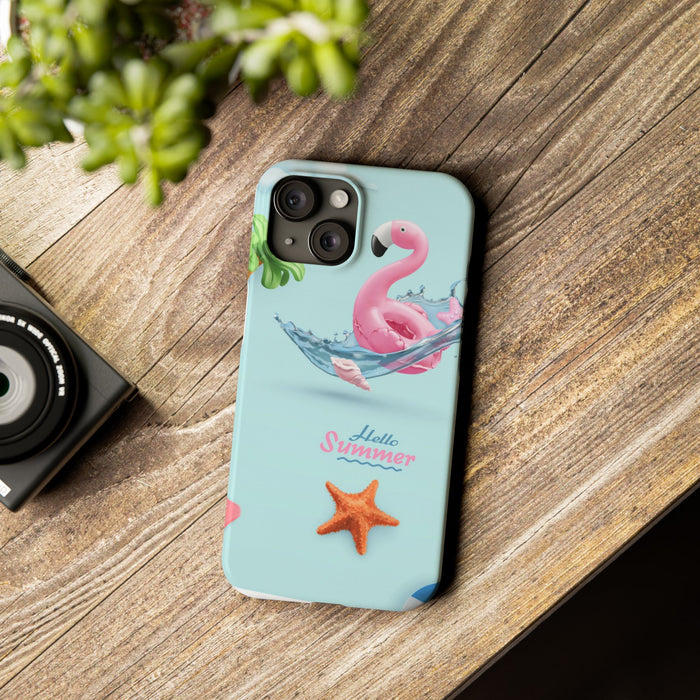 Slim Phone Cases with Hello Summer design