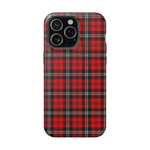 Red Tartan Plaid Impact-Resistant iPhone Case | MagSafe compatibility  Shamo's iPhone 15 Pro Max / Matte