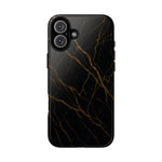 Black Marble Tough iPhone Case  Shamo's iPhone 16 Plus / Glossy