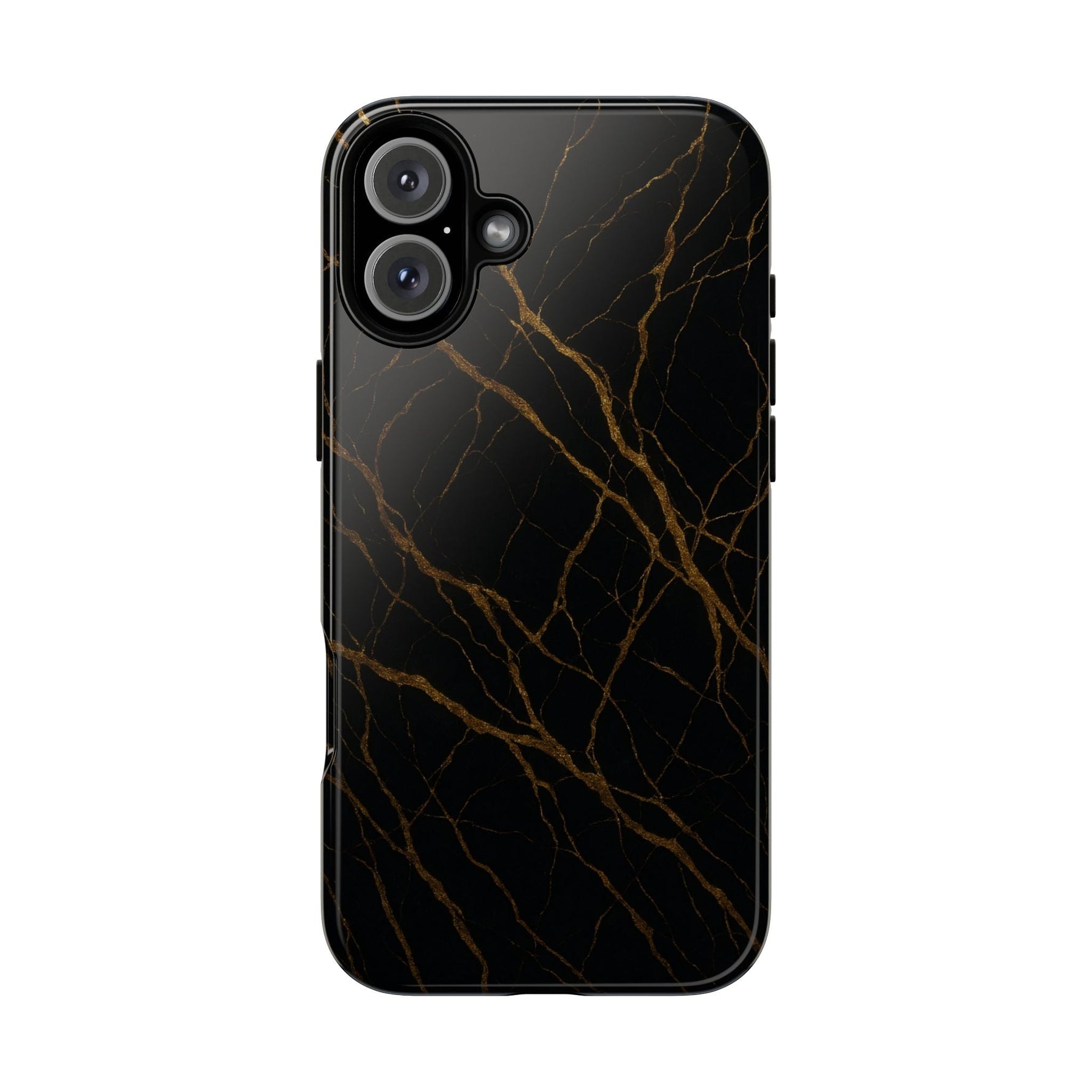 Black Marble Tough iPhone Case  Shamo's iPhone 16 Plus / Glossy