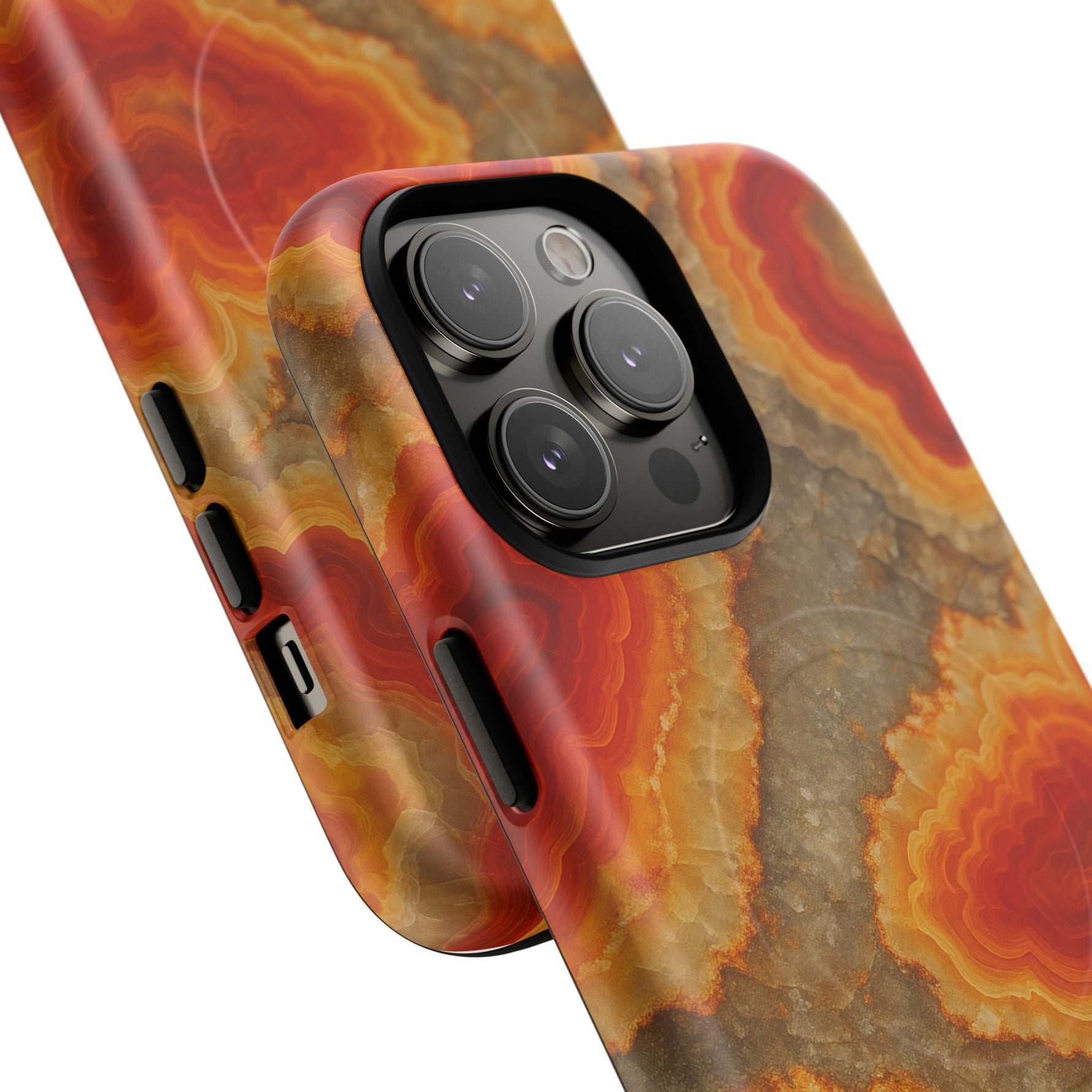 Agate Glow Marble iPhone Case Orange Geode Stone Design with MagSafe  Shamo's