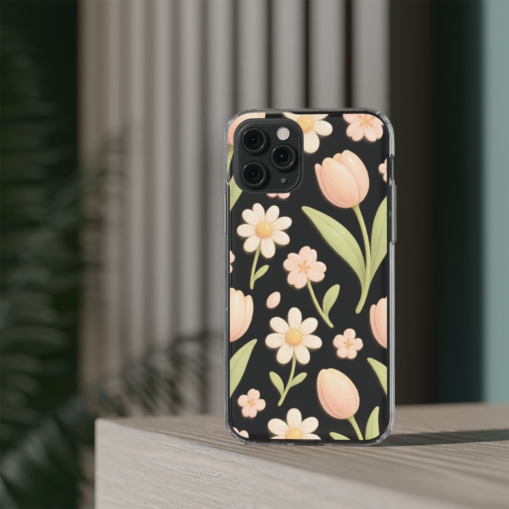 Floral Impact-Resistant Clear iPhone Case  Shamo's