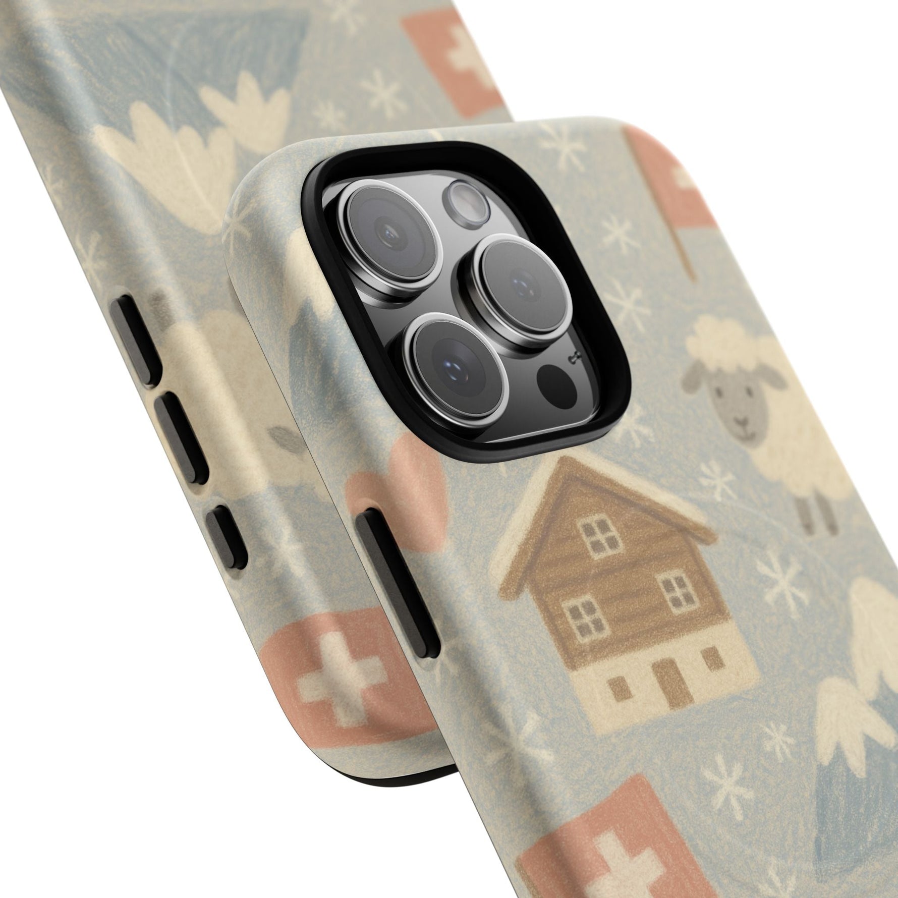Swiss Chalet Sheep Pattern Tough MagSafe iPhone Case  Shamo's