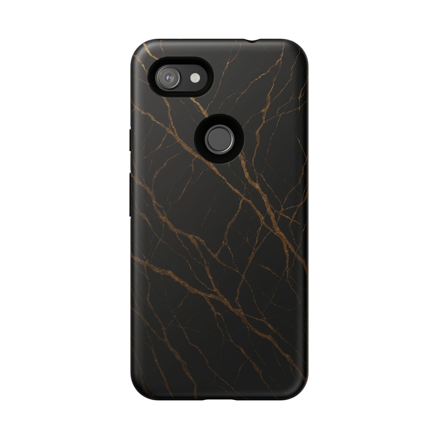 Black Marble Tough iPhone Case