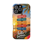 Hello Summer Phone Case — Tropical Beach MagSafe Impact-Resistant Case