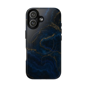 Midnight Marble iPhone Case with MagSafe - iPhone 17 / Glossy - Shamo's