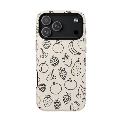Fruit Pattern Tough iPhone Case | Compatible with MagSafe