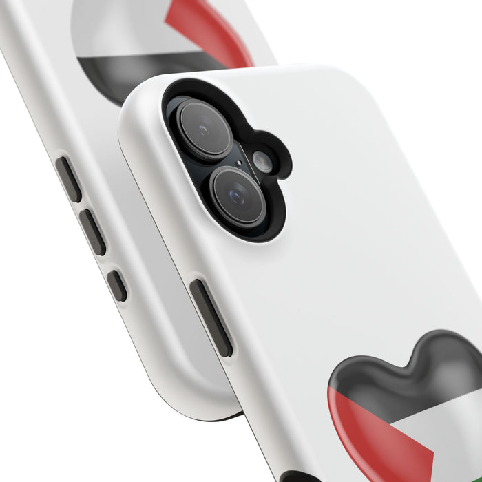 MagSafe Tough Cases with Palestinian flag in heart shape