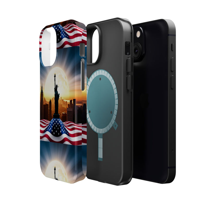 MagSafe American Flag Tough Phone Case: Show Your Patriotism in Style