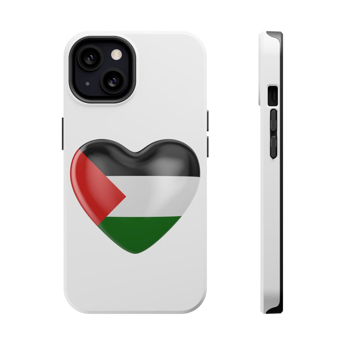 MagSafe Tough Cases with Palestinian flag in heart shape