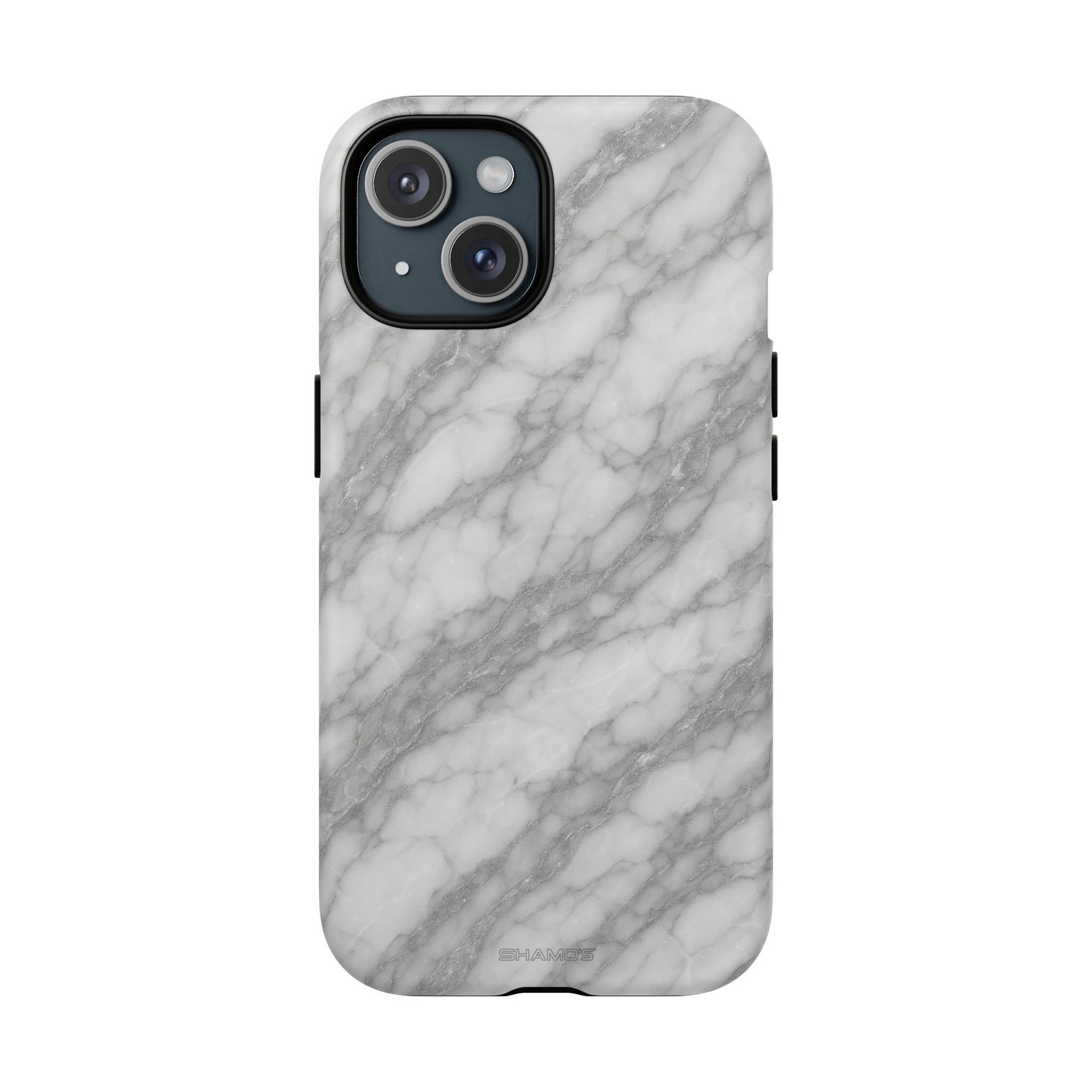Silver Mist Marble iPhone Case with MagSafe - iPhone 15 / Matte - Shamo's