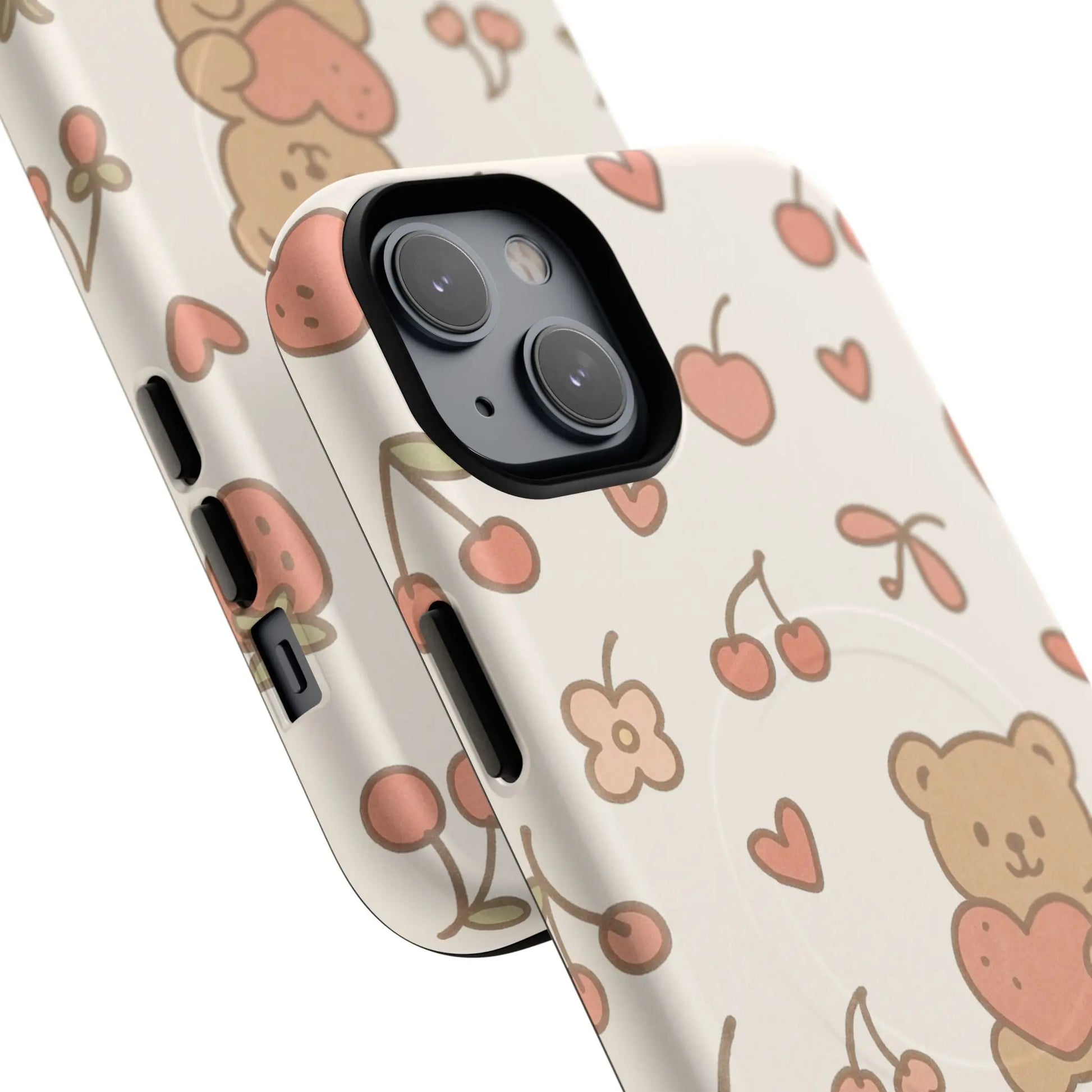 Teddy Berry Cozy Strawberry Pattern iPhone Case with MagSafe  Shamo's