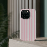 Pink Stripe Impact-Resistant Phone Case | MagSafe