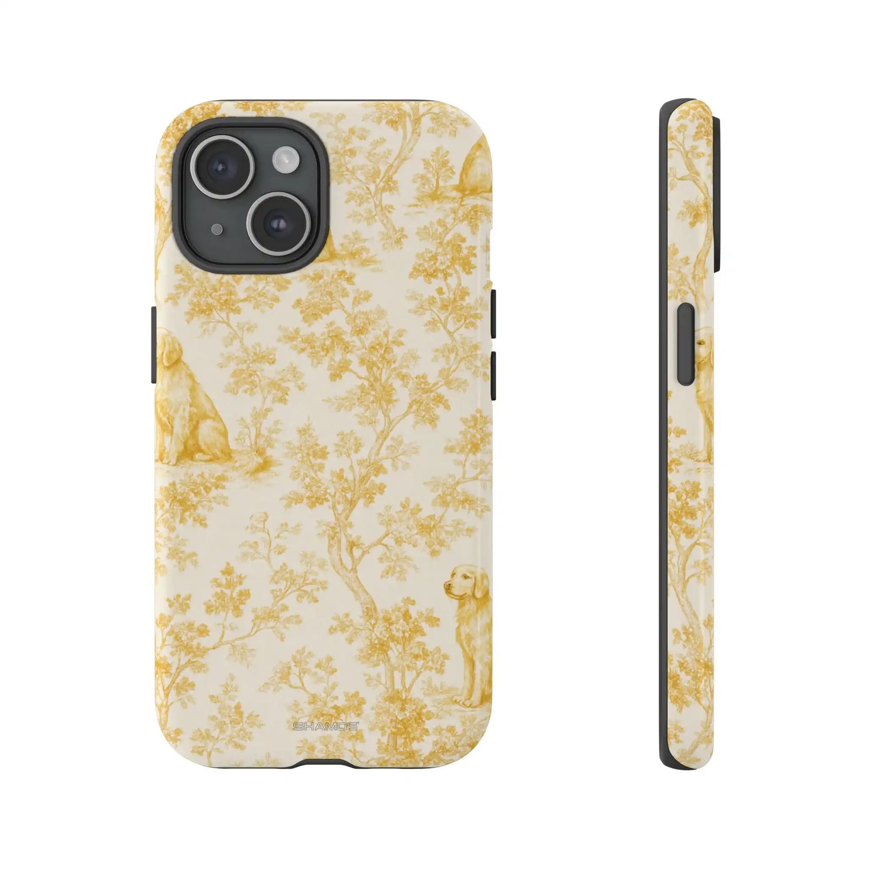 Golden Retriever Pattern Phone Case — Impact Resistant Tough Cases