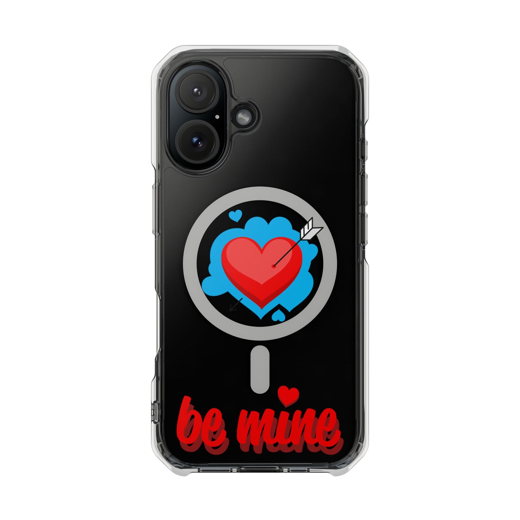 MagSafe-Compatible Clear Phone Case — "Be Mine Love Edition" - iPhone 16 - Shamo's