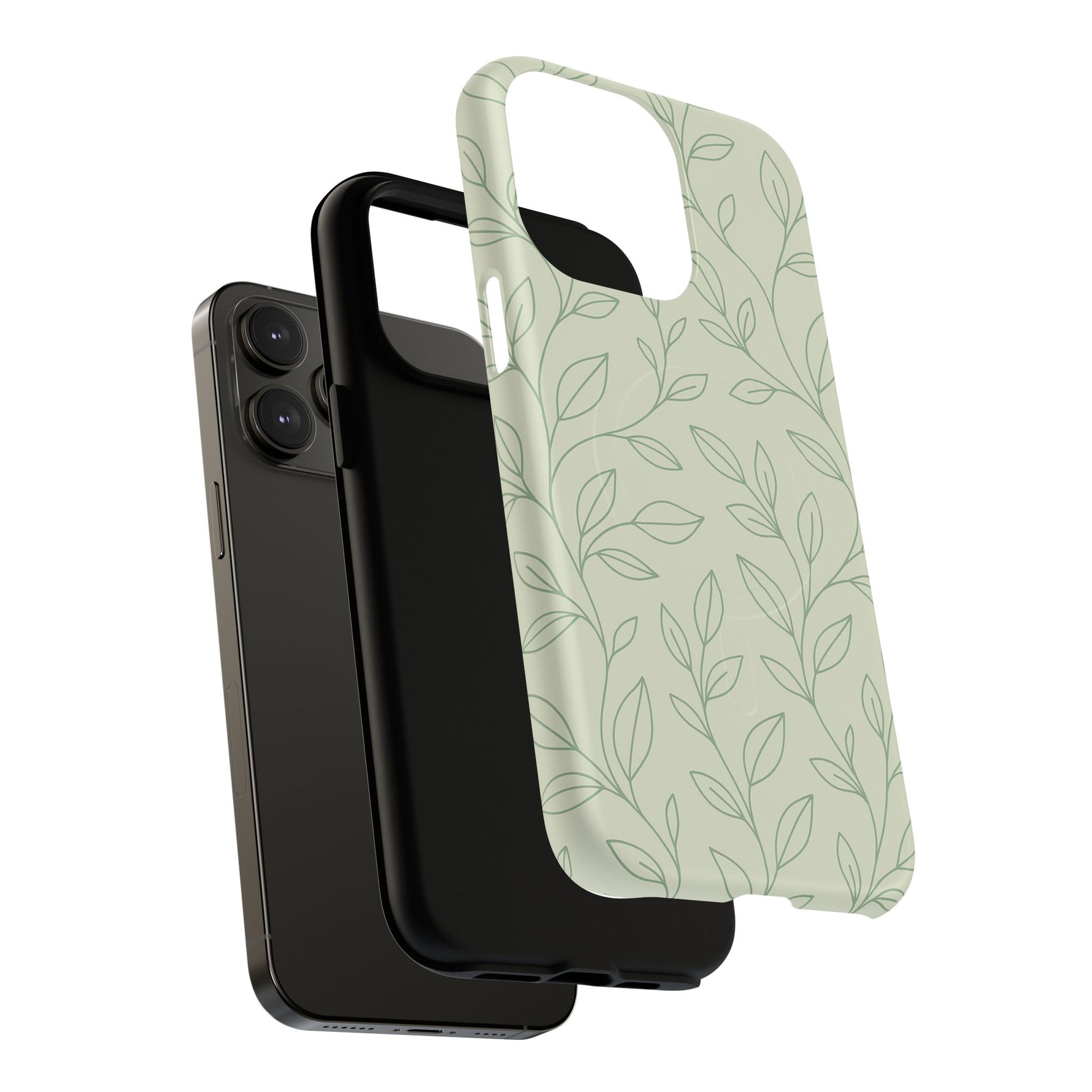 Sage Botanical Leaves Floral iPhone Case | MagSafe - Shamo's