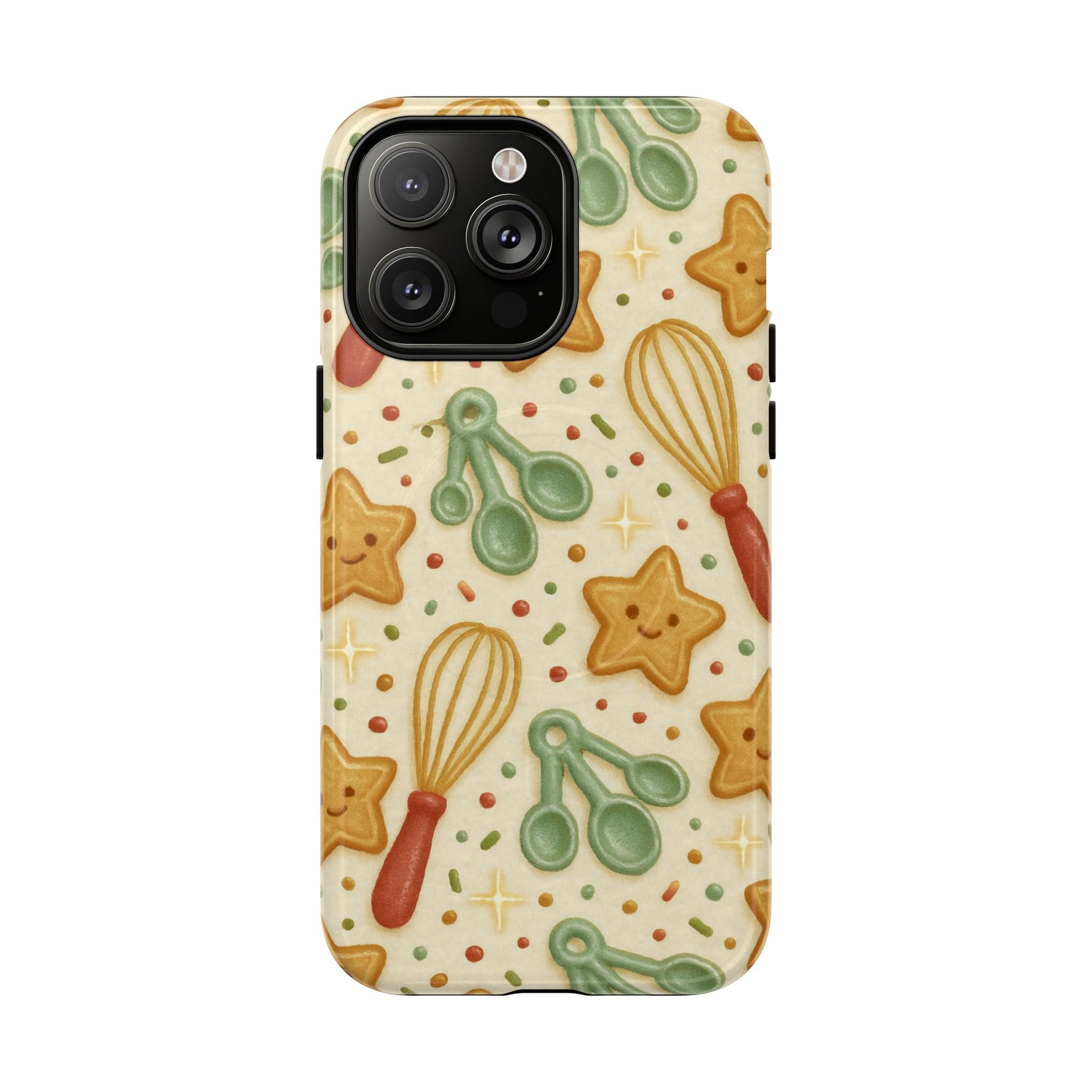 Baking Holiday iPhone Case — Cute Whisk & Cookie Pattern | compatible with MagSafe  Shamo's iPhone 14 Pro Max / Glossy