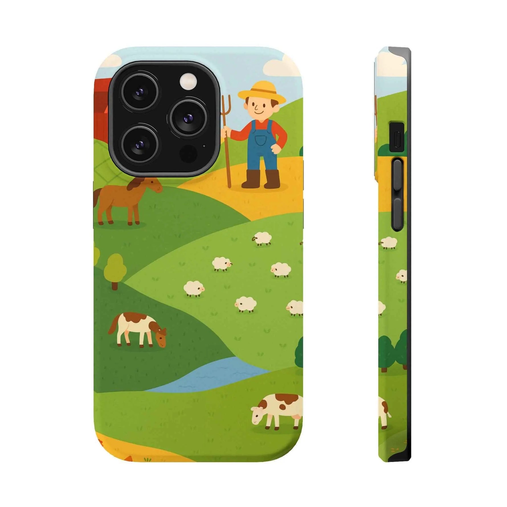 Farm-Themed Impact-Resistant MagSafe Phone Case