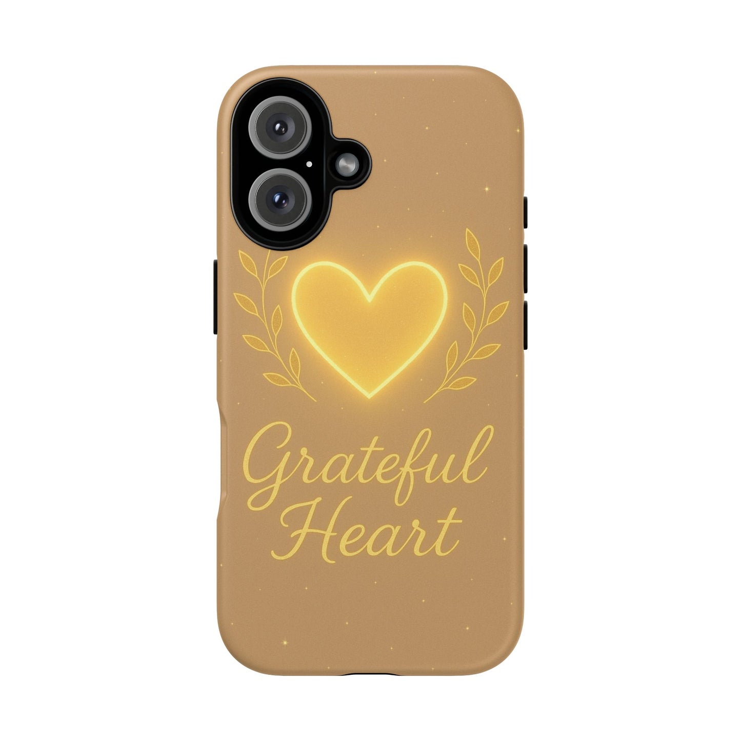 Grateful Heart iPhone Case — Warm Neon Heart