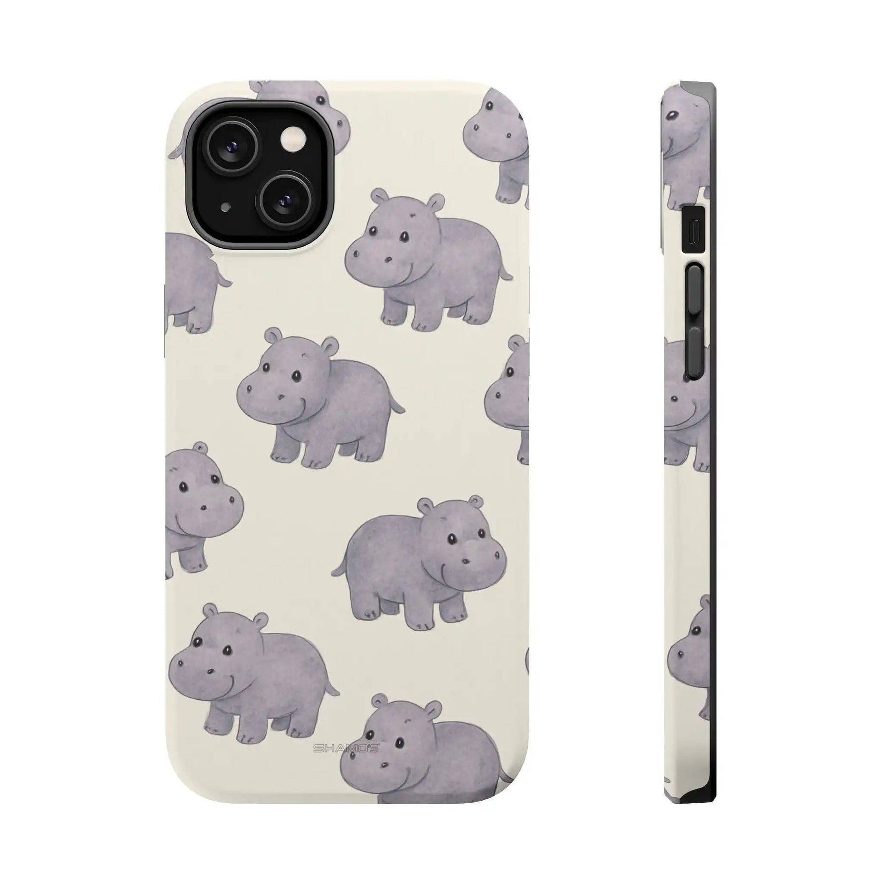 Cute Tiny Hippo Magnetic Impact-Resistant Phone Case