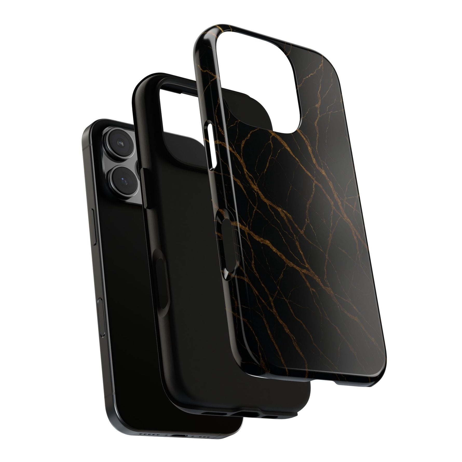 Black Marble Tough iPhone Case  Shamo's