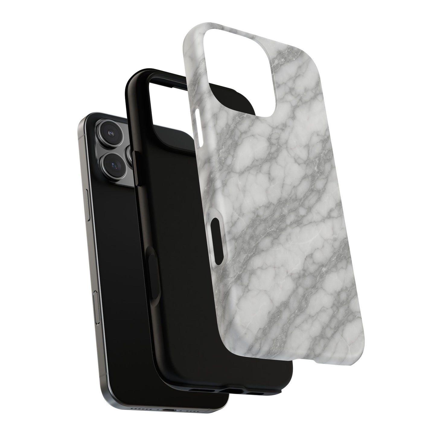 Silver Mist Marble iPhone Case with MagSafe