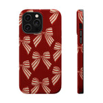 Holiday Red Bow iPhone Case — Impact‑Resistant iPhone Cover with MagSafe compatibility  Shamo's iPhone 14 Pro Max / Glossy