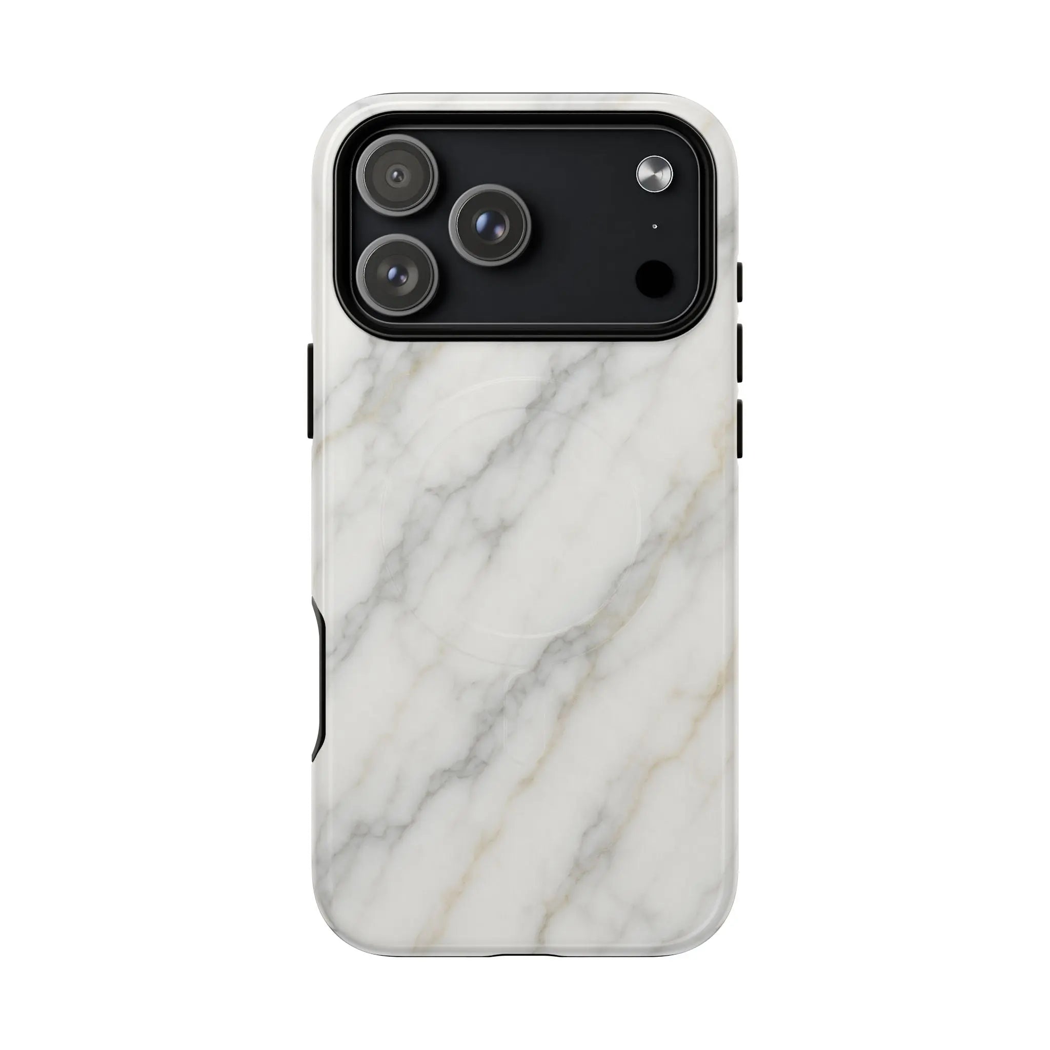 Classic White Marble iPhone Case with MagSafe - Shamo's